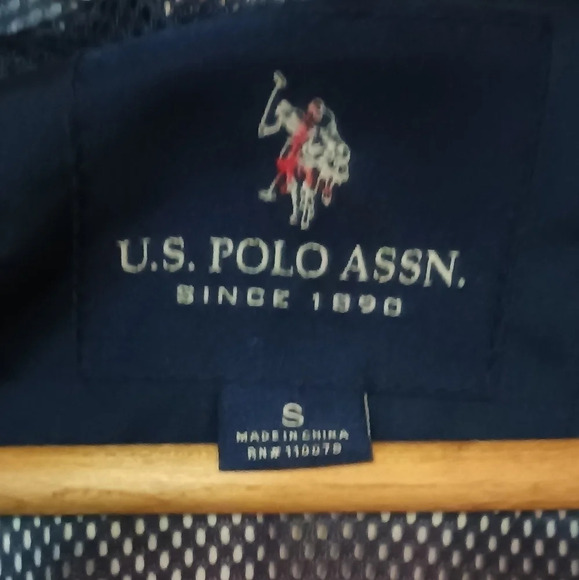 Windbreaker U. S. Polo Assn. 1/4 zip sharp blue men's small nwot - Picture 2 of 5